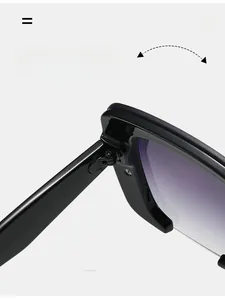 Gros plan sur la charnière métallique robuste de lunettes de soleil violet dégradé