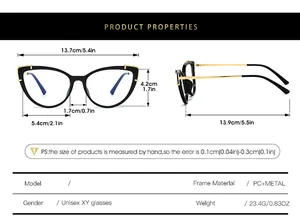 Guide des tailles pour lunettes papillon incluant largeur de monture et hauteur de verre