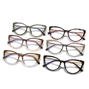 Lunettes anti-lumière bleue œil de chat en six couleurs avec monture TR et métal