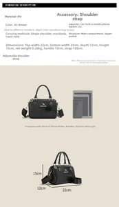 Dimensions détaillées et comparaison de taille du sac à main noir motif crocodile