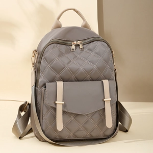 Mode Rautensteppung Damen Rucksack Leicht Wasserdicht Oxford Gewebe Reisetasche Große Kapazität Pendler Schule Rucksack