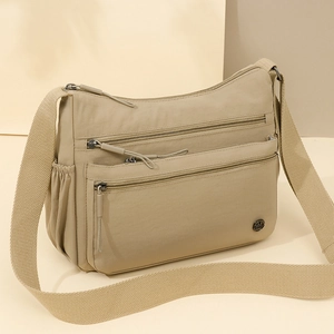 Women Waterproof Nylon Crossbody Bag Large Capacity Multi-Pocket Shoulder Bag Casual Travel Commuting Lightweight Functional