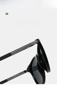 Detail view of polarized sunglasses with non-slip diamond texture temple and metal core
