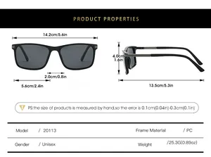 Guide des tailles détaillé pour lunettes de soleil polarisées avec mesures précises