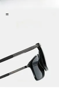 Détail de la branche de lunettes polarisées avec texture antidérapante et charnières