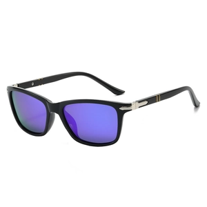Polarized Sunglasses Men Women Classic Square PC Frame TAC Lens UV400 Protection Driving Outdoor Retro Metal Decor