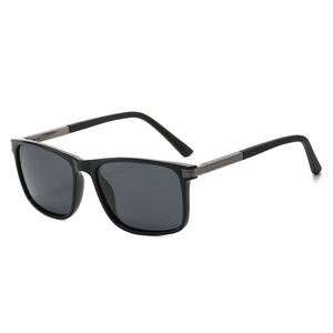 Lunettes de soleil polarisées carrées pour hommes avec détails de branches tressées