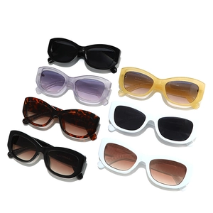 Collection de lunettes de soleil œil de chat en 7 couleurs avec montures carrées rétro