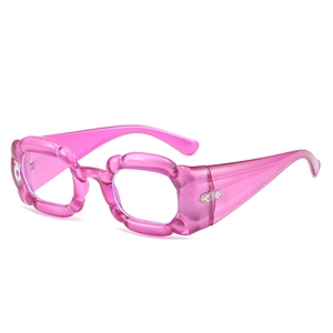 Hip Hop Fashion Puffy Square Anti Blue Light Glasses For Women Y2K Inflatable Cloud Frame Eyewear Decorative Streetwear Glasses
