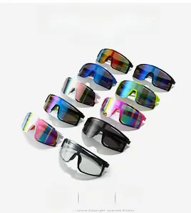 Détails de neuf lunettes de sport cyclisme avec verres miroirs colorés variés