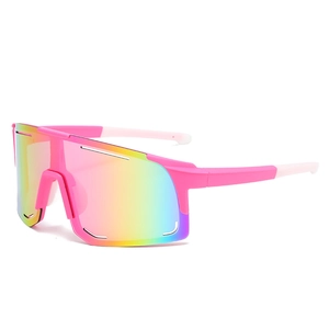 Lunettes De Soleil De Sport De Plein Air Cyclisme Protection UV400 Coupe-Vent Monture PC Monobloc Pour Hommes Femmes