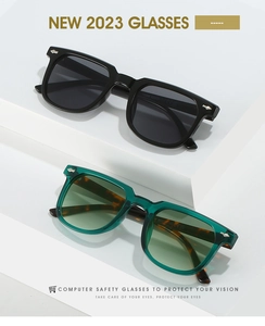 Detailed view of vintage square sunglasses with arrow rivets and tortoiseshell temples