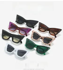 Detailed collection of cat eye sunglasses in leopard, floral, and solid color frames