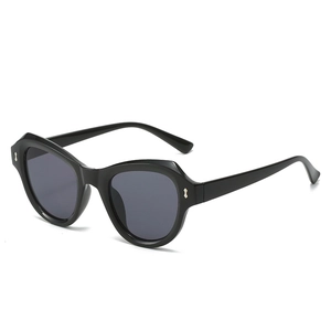 Retro Cat Eye Sonnenbrille Für Damen UV400 Schutz PC Rahmen Mode Quadratisch Oval Sonnenbrille Mit Metallnieten Trendige Eyewear