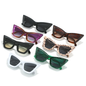 Fashion cat eye sunglasses for women in various colors including tortoiseshell and green