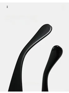Macro detail of glossy black ergonomic sunglasses arms for comfortable daily wear