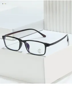 Detail view of anti-blue light glasses with geometric texture on black temples and UV400 lenses