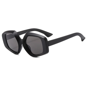 Geometrische Oversized Sonnenbrille PC Rahmen UV400 Schutz Mode Sechseck Brille Herren Damen