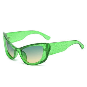 Cat Eye Sunglasses Women Retro Y2K Sparkly Glitter PC Frame UV400 Protection Trendy Hip Hop Eyewear Fashion Sunnies