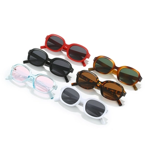 Set of 6 square retro sunglasses in multiple colors featuring vintage rivet accents