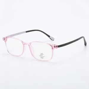 Anti Blue Light Glasses Frame Square Full Frame PC Material UV400 Protection Geometric Textured Temples Unisex Eyewear