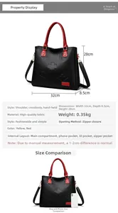 Detail view of embossed floral handbag with size dimensions and phone scale comparison
