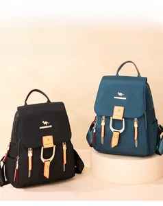 Détails de sacs à dos en nylon grande capacité avec compartiments multiples et logo en métal