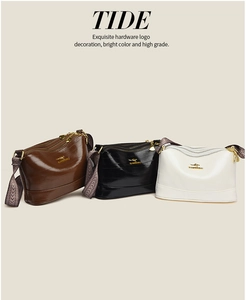 Three multi-layer crossbody bags with crocodile texture and jacquard straps