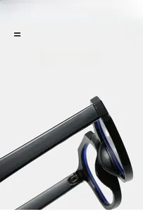 Macro detail of high-quality metal hinge connection on durable black eyeglass frames