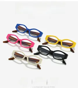 Detailed top view of retro cat eye glasses frames with leopard print temple arms