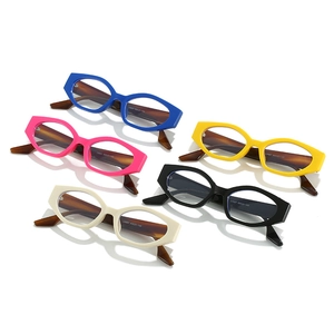 Retro cat-eye eyewear set in vibrant colors with tortoiseshell temples for women