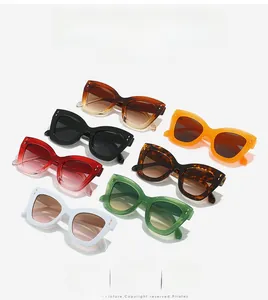 Collection de lunettes de soleil œil-de-chat en diverses couleurs gelée tendance