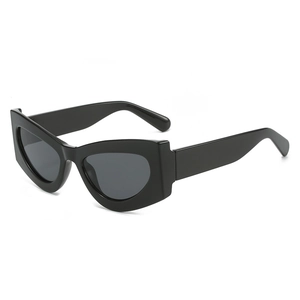 Lunettes De Soleil Œil De Chat Mode Rétro Monture Épaisse Protection UV400 Plastique Femmes Hommes Unisexe Style Hip Hop