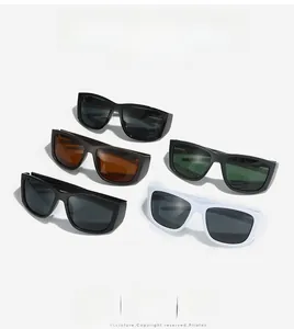 Close-up of polarized sport sunglasses for men in five colors for cycling and running