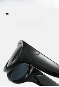 Close-up of lightweight elastic hinge and high-texture frame on Y2K sporty sunglasses