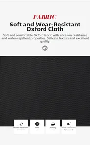Detailed view of waterproof Oxford cloth fabric showing soft and durable texture for backpack