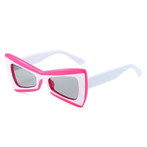 Lunettes De Soleil Papillon PC Monture Géométrique Protection UV400 Retro Hip Hop Lunettes Pour Femmes Hommes Party Outdoor