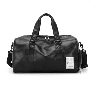 Large Capacity PU Leather Travel Bag Waterproof Duffel With Independent Shoe Compartment For Gym Sports Business Trip