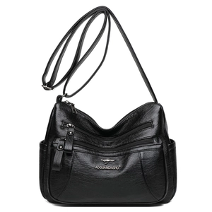 Borsa A Tracolla Da Donna In Pelle PU Con Tasche Multiple Grande Capacità Borsa A Spalla Vintage Messaggero Casuale
