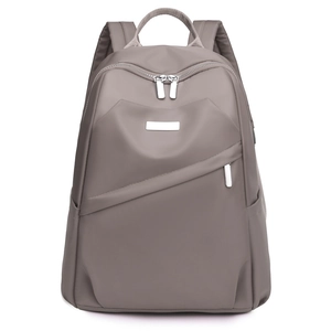 Sac à dos Oxford taupe minimaliste avec grande capacité et nylon imperméable élégant