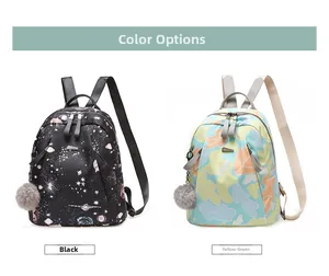 Détails des sacs à dos Oxford imperméables avec imprimé étoilé et motifs floraux