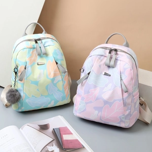 Sac à dos Oxford imperméable pour femme, grand sac de voyage avec imprimé floral élégant