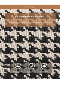 Detail of breathable houndstooth canvas fabric showing texture and durable weave