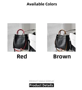 Detail of contrast color handles on large tote bags with embossed letter patterns