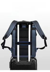 Sac à dos de voyage étanche doté d'une sangle arrière pour fixation sur valise à roulettes