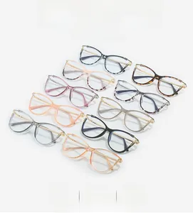 Detailed assortment of cat eye TR90 blue light blocking glasses in various color options