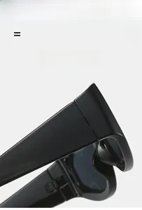 Detail of lightweight high-elasticity cat eye sunglasses frame with glossy finish