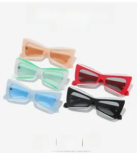 Fashionable butterfly-shaped sunglasses in five vibrant colors with sleek PC frames