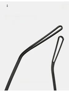 Detail of ergonomic curved metal sunglasses temples with hollowed-out design for comfort