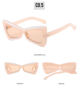 Three views of pink butterfly sunglasses showing 45-degree, front, and back detail